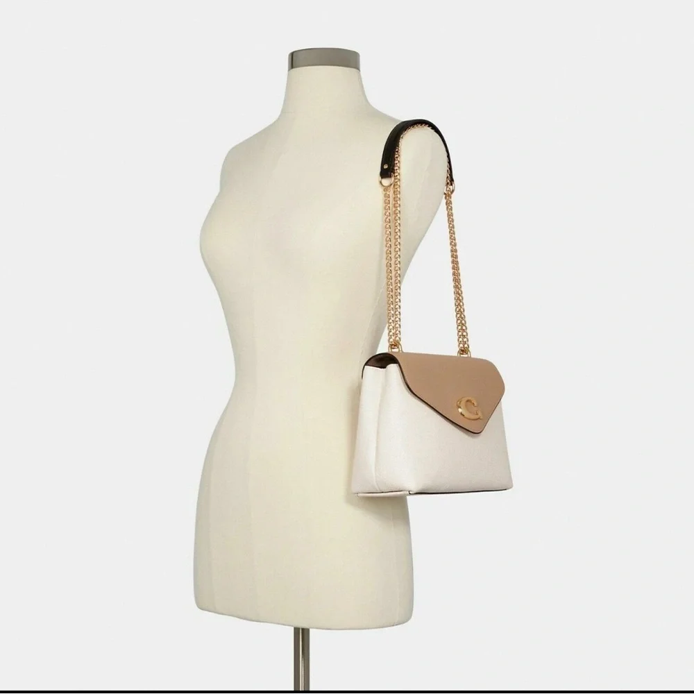 Coach Tammie Shoulder Bag Leather In Beige and Tan. NWTs. - Picture 5 of 5